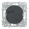 Ovalis - prise RJ45 cat.6a STP - grade 3 (multimédia +) - Anthracite