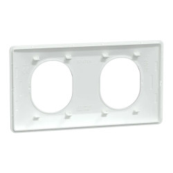 Ovalis - plaque de finition - 2 postes horizontal - entraxe 71 mm - blanc