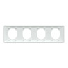 Ovalis - plaque de finition - 4 postes horizontal - entraxe 71 mm - blanc