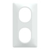 Ovalis - plaque de finition - 2 postes vertical - entraxe 71 mm - blanc