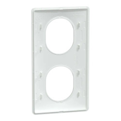 Ovalis - plaque de finition - 2 postes vertical - entraxe 71 mm - blanc