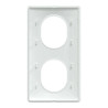 Ovalis - plaque de finition - 2 postes vertical - entraxe 71 mm - blanc