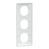 Ovalis - plaque de finition - 3 postes vertical - entraxe 71mm - blanc