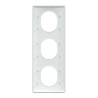 Ovalis - plaque de finition - 3 postes vertical - entraxe 71mm - blanc