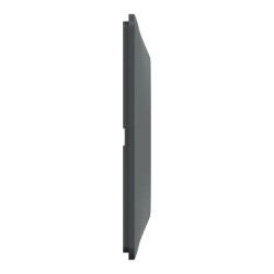 Ovalis - plaque de finition - 3 postes horizontal - entraxe 71 mm - anthracite