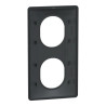 Ovalis - plaque de finition - 2 postes vertical - entraxe 71 mm - anthracite