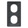 Ovalis - plaque de finition - 2 postes vertical - entraxe 71 mm - anthracite