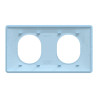 Ovalis - plaque de finition - 2 postes horizontal - entraxe 71mm - bleu azurin