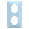 Ovalis - plaque de finition - 2 postes vertical - entraxe 71mm - bleu azurin