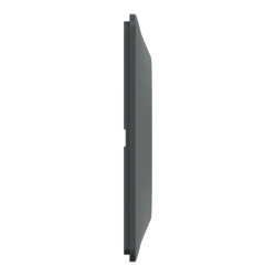 Ovalis - plaque de finition - 2 postes horizontal - 71mm - anthracite - laiton