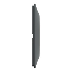 Ovalis - plaque de finition - 3 postes horizontal - 71mm - anthracite - laiton