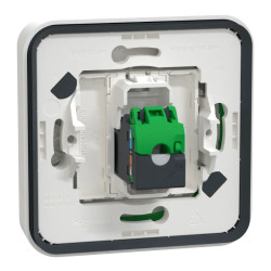 Mureva Styl - Prise RJ45 cat 6A blindé STP FTP - composable - IP55 IK07 - blanc