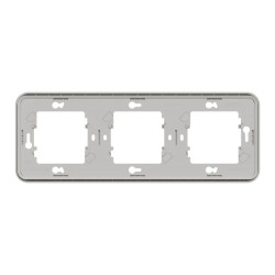 Mureva Styl - Cadre 3 postes horizontal - encastré - IP55 - IK08 - blanc