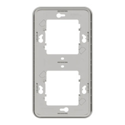 Mureva Styl - Cadre 2 postes vertical - encastré - IP55 - IK08 - blanc