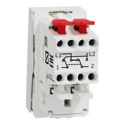 Unica - permutateur - 10A - 250Vca - 1 module - Blanc - mécanisme seul