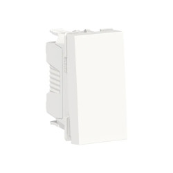 Unica - bouton-poussoir NO/NF - 10A - connex rapide - 1 mod - Blanc - méca seul