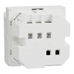 Unica - commande à carte électronique - 2 modules - Blanc - mécanisme seul