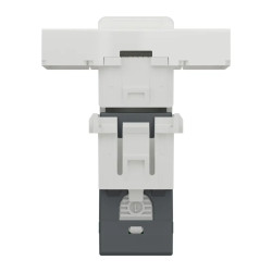 Unica - prise RJ45 simple - cat 6 STP - 2 mod - Blanc - méca seul