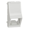 Unica - prise pour 1 RJ45 S-One incliné - 1 mod - Blanc - méca seul