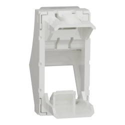 Unica - prise pour 1 RJ45 S-One incliné - 1 mod - Blanc - méca seul