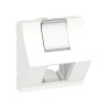 Unica - prise pour 1 RJ45 S-One incliné - 2 mod - Blanc - méca seul