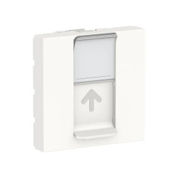 Unica - prise pour 1 RJ45 S-One - 2 mod - Blanc - méca seul