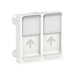 Unica - prise pour 2 RJ45 S-One - 2 mod - Blanc - méca seul