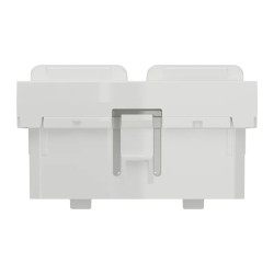 Unica - prise pour 2 RJ45 S-One - 2 mod - Blanc - méca seul