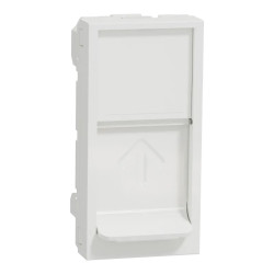 Unica - prise pour 1 RJ45 Keystone/Systimax - 1 mod - Blanc - méca seul