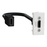 Unica - prise HDMI préconnectorisée - 1 mod - Blanc - méca seul