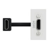 Unica - prise HDMI préconnectorisée - 1 mod - Blanc - méca seul