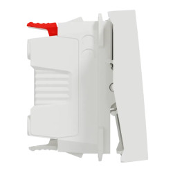 Unica - va-et-vient - 10A - connex rapide - 2 mod - Blanc antibact - méca seul