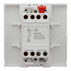 Unica - commande VMC 2 vitesses - 10A - 2 modules - Blanc antiba - méca seul