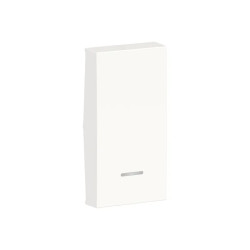 Unica - enjoliveur interrupteur ou bouton-poussoir lumineux - 1 mod - Blanc anti