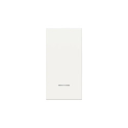 Unica - enjoliveur interrupteur ou bouton-poussoir lumineux - 1 mod - Blanc anti