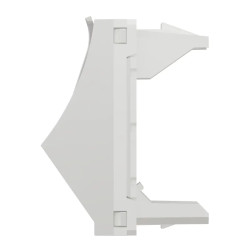 Unica - prise pour 1 RJ45 S-One incliné - 1 mod - Blanc antibacter - méca seul