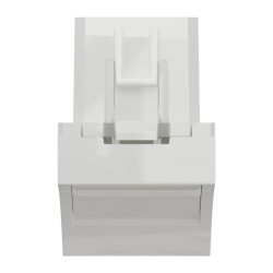 Unica - prise pour 1 RJ45 S-One incliné - 1 mod - Blanc antibacter - méca seul