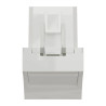 Unica - prise pour 1 RJ45 S-One incliné - 1 mod - Blanc antibacter - méca seul