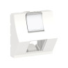 Unica - prise pour 1 RJ45 S-One incliné - 2 mod - Blanc antibacter - méca seul