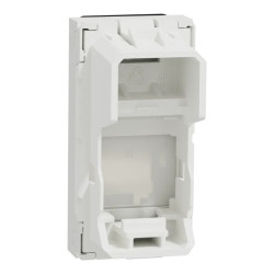 Unica - prise pour 1 RJ45 Keystone/Systimax - 1 mod - Blanc antibact - méca seul