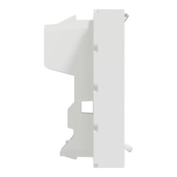 Unica - prise pour 1 RJ45 Keystone/Systimax - 2 mod - Blanc antibact - méca seul