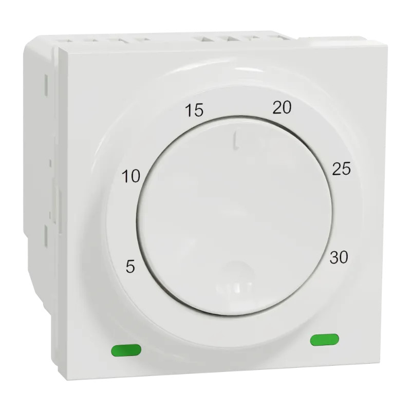 Unica - thermostat chauffage / climatisation - 8A - Blanc - méca seul