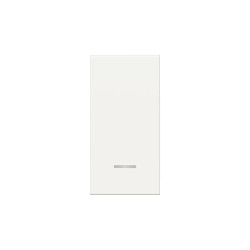 Unica - enjoliveur interrupteur ou bouton-poussoir lumineux - 1 mod - Blanc