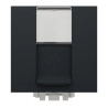 Unica - prise RJ45 simple - cat 6 FTP - 2 mod - Anthracite - méca seul