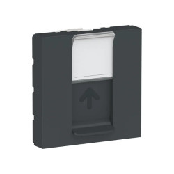 Unica - prise pour 1 RJ45 S-One - 2 mod - Anthracite - méca seul