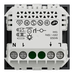 Unica - détecteur de mouvements + poussoir - 230V - 10A - Anthracite - méca seul