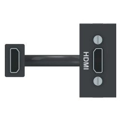 Unica - prise HDMI préconnectorisée - 1 mod - Anthracite - méca seul