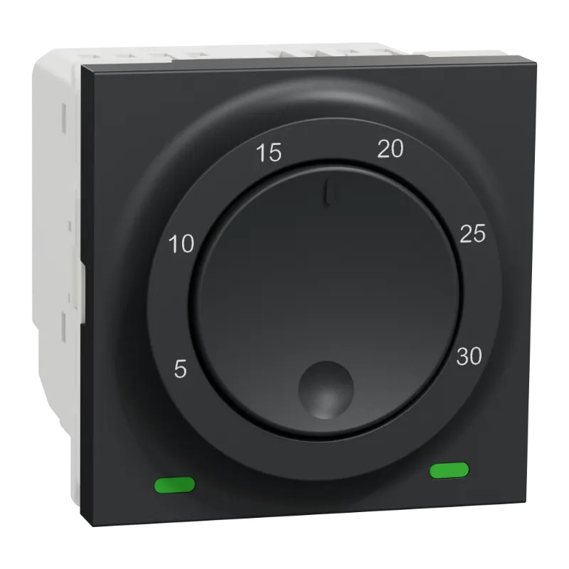 Unica - thermostat chauffage / climatisation - 8A - Anthracite - méca seul