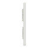 Unica - support fixation +plaque finition boîte concent 2 rang 8 mod - Blanc ant