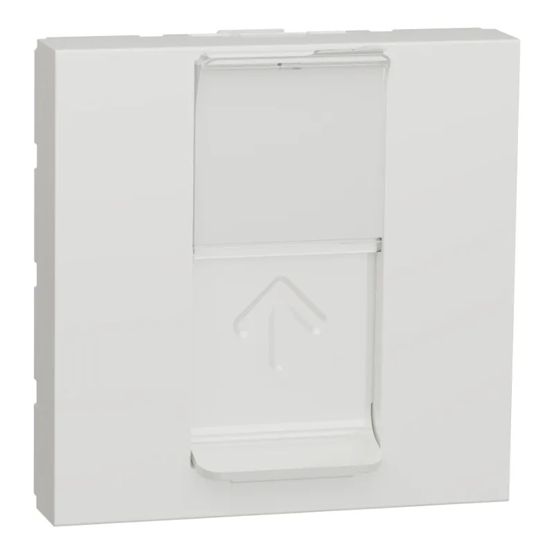 Unica - prise pour 1 RJ45 S-One - spéciale goulotte - 2 mod - Blanc - méca seul